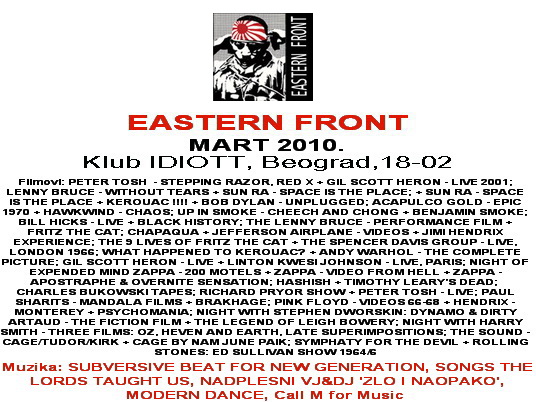 EASTERN FRONT, program MART 2010.