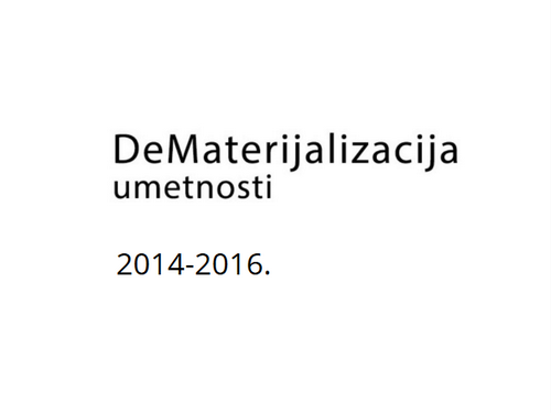 DeMaterijalizacija kao publikacija